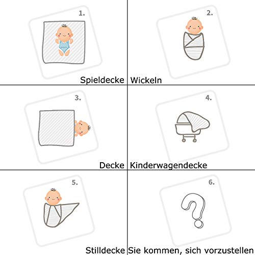 Taotigzu - Manta de algodón para bebé, 80 x 100 cm, manta de punto muy acogedora, manta para el cochecito de bebé, manta de lana versátil azul azul