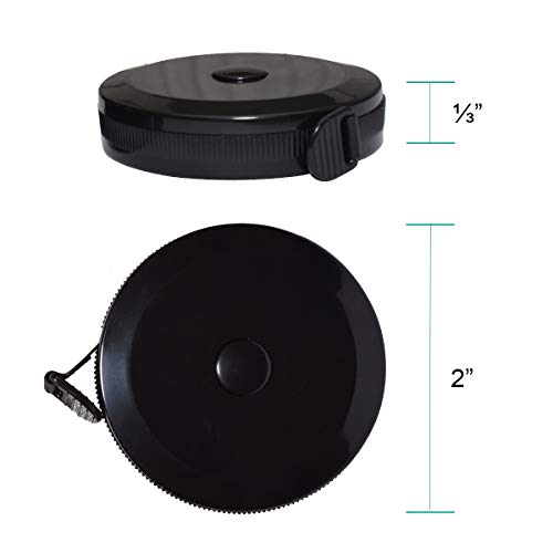 Tape Measure The Measuring Tape for Body Size Measurement and Small Sewing Tape Measure for Tailors 60 Inch 150 cm Black