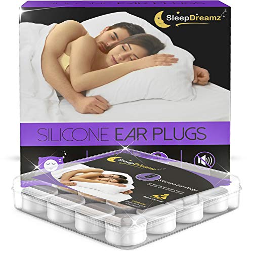 Tapones oidos dormir silicona SleepDreamz® – 8 pares de tapones oidos que bloquean los ruidos – Protección contra los ronquidos y otros ruidos molestos gracias a estos tapones oidos ruido