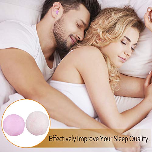 Tapones para los Oídos de Cera de 24 Pares Tapones de Oreja para Dormir Tapones para Oídos Reducción de Ruido para Proteger la Audición de Adultos y Niños