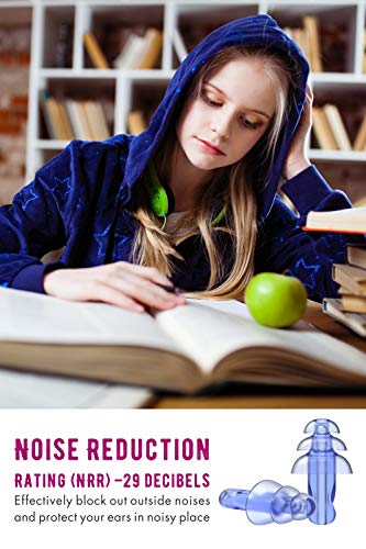 Tapones para los oídos, Eargrace 3 pares Tapones para los oídos para reducción de ruido,Perfecto para Side Sleeper, Tapones para los oídos de silicona ultra suave para dormir, roncar, trabajar, viajar
