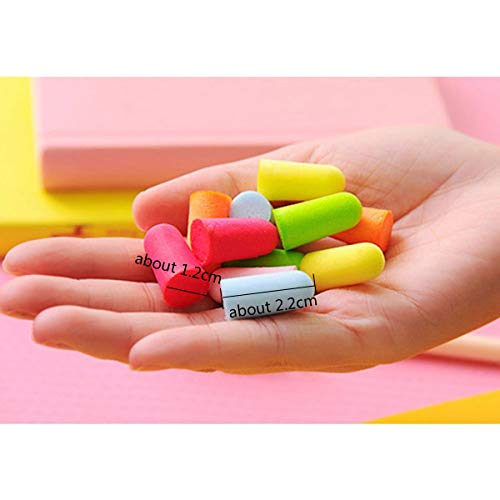Tapones para los oídos para dormir, esponja suave, cancelación de ruido, evita que los ruidos se interrumpan, 12 pares (6 colores)