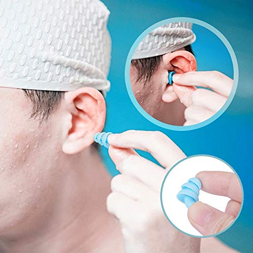 Tapones para los oídos reutilizables de silicona - Tapones para los oídos con reducción de ruido ultracómodos para dormir, nadar, conciertos y aviones