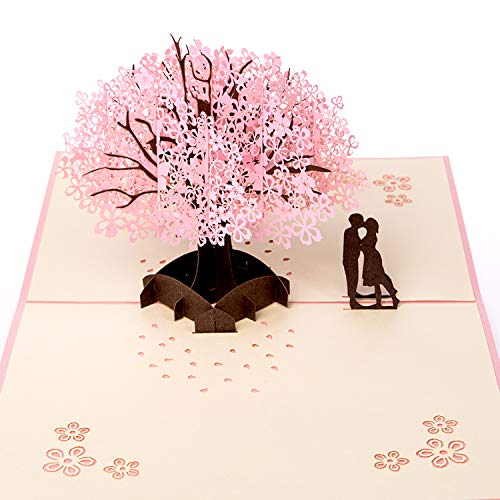 Tarjeta Cumpleaños, Tarjeta Regalo de 3D Pop-up Regalo para Novios, Novias, Aniversario, Felicitación, Boda