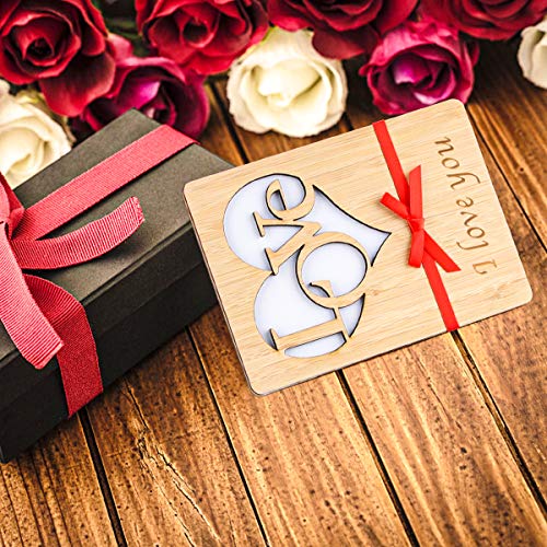 Tarjeta de Felicitación de Madera, Tarjeta de Felicitación, Tarjeta Felicitacion Hecha a Mano, con Sobres, las Mejores Ideas para Regalos para Cumpleaños, Bodas, san Valentín y Aniversarios (Arco)