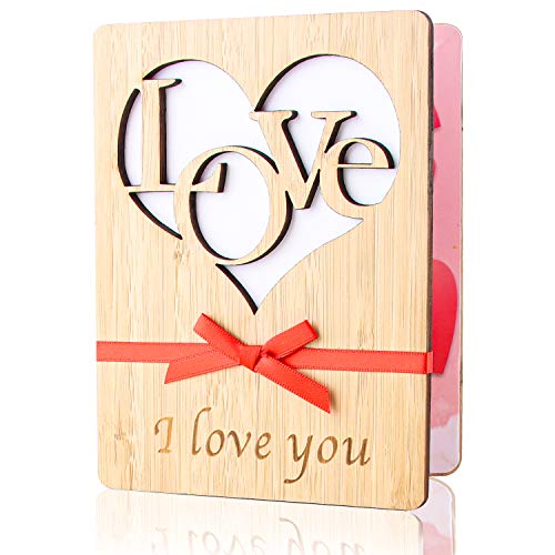 Tarjeta de Felicitación de Madera, Tarjeta de Felicitación, Tarjeta Felicitacion Hecha a Mano, con Sobres, las Mejores Ideas para Regalos para Cumpleaños, Bodas, san Valentín y Aniversarios (Arco)