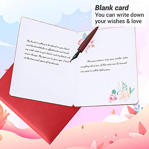 Tarjeta de Felicitación de Madera, Tarjeta de Felicitación, Tarjeta Felicitacion Hecha a Mano, con Sobres, las Mejores Ideas para Regalos para Cumpleaños, Bodas, san Valentín y Aniversarios (E)