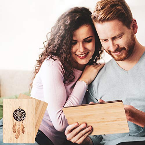 Tarjeta de Felicitación de Madera, Tarjeta de Felicitación, Tarjeta Felicitacion Hecha a Mano, con Sobres, las Mejores Ideas para Regalos para Cumpleaños, Bodas, san Valentín y Aniversarios (E)