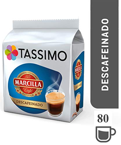 TASSIMO Marcilla Café Descafeinado - 5 paquetes de 16 cápsulas: Total 80 unidades