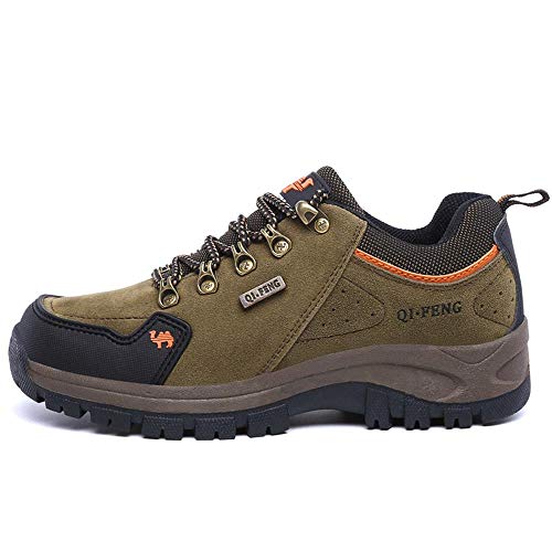 Tasty Life Zapatos Casuales para Hombre Al Aire Libre Europa Y Estados Unidos Zapatos Planos Transpirables Cómodos Adecuados para Senderismo Al Aire Libre(Brown,41)