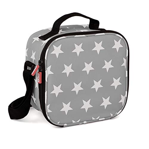 TATAY Urban Food Casual - Bolsa térmica porta alimentos con 4 tapers herméticos incluidos, 3 litros de capacidad, Gris, 22.5 x 10 x 22 cm