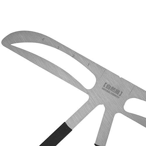 Tatuaje Regla, Regla de la ceja Posicionamiento de Tres Puntas Regla, Reutilizable Plantillas de cejas Herramientas de Maquillaje Medida, Herramienta de medida de maquillaje de ojos (Ceja natural)