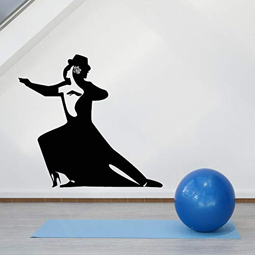 Tatuajes de pared de vinilo dance couple passion dance adhesivos de pared decoración del hogar música aula tatuajes de pared