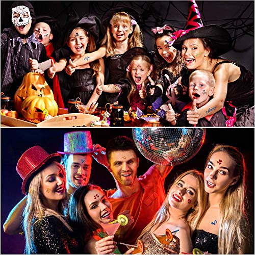 Tatuajes Temporales, Nivlan Kit de Tatuajes Temporales de Xpassion Tatuaje de Brillo para el Cuerpo para Niños Adolescentes y Adultos, con 24 Colores 143 Hojas Únicas Plantilla de Tatuaje Temático