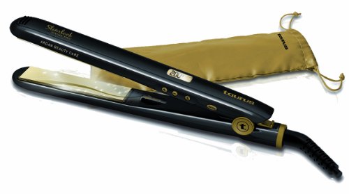 Taurus - Plancha Pelo Slimlookdivinepro, Control Digital, Placas Básculates Con Ceramica Tratada Con Aceite Argan, Func Ionic, Bolsa Termica. Negro.