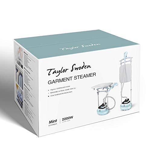 Taylor Swoden Mint 31JHJ – Centro de planchado de vapor vertical para ropa, 2000 W, calentado rápido y depósito de gran capacidad. Incluye accesorios incluidos para facilitar el planchado