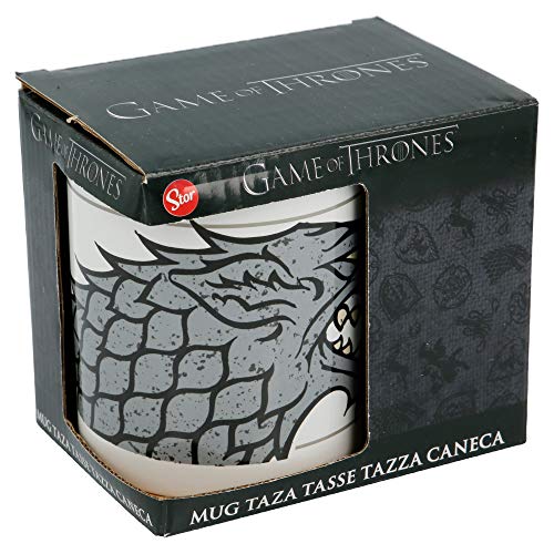 TAZA CERAMICA 325 ML CON CAJA | JUEGO DE TRONOS STARK