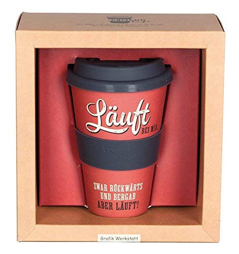 Taza de café con tapa, 400 ml, color beige, 9 x 9,5 x 14 cm