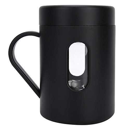 Taza de mezcla automática, taza de encordado mezclada automáticamente, taza de café magnética carcasa impermeable para café en casa oficina Latte(black)