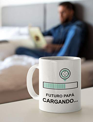 Taza - Regalos Originales Para Padres Primerizos, Taza Padre Primerizo - Futuro Papá Cargando 350ml Blanco