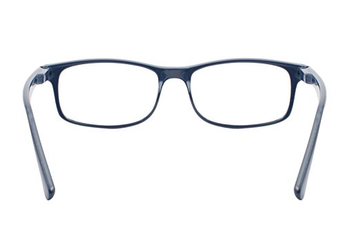 TBOC Gafas de Lectura Presbicia Vista Cansada - (Pack 2 Unidades) Graduadas +2.00 Dioptrías Montura de Pasta Azul Diseño Moda Hombre Mujer Unisex Lentes de Aumento para Leer Ver de Cerca