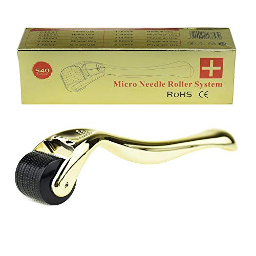 TBPHP Micro Needle Roller,540 microagujas de acero inoxidable quirúrgico de 0.5mm de grosor,Reducir la Hiperpigmentación,Reducir Ojo Líneas Finas, Crecimiento del Cabello