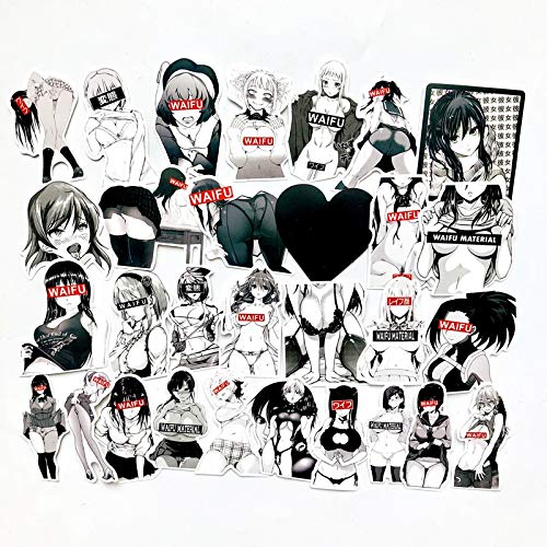 TDCQ Calcomanía Pegatina Maleta portátil Coche camión Anime Hentai Sexy Pinup Mang Girl Impermeable Estilo de Coche 100 Piezas