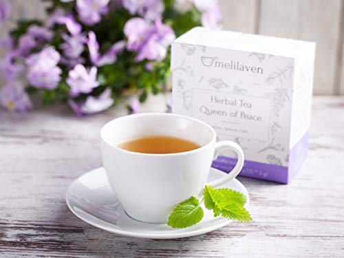 Té de Hierbas Melilaven con Melisa, Tilo, Verbena de Limón, y Flores de Lavanda (4 paquetes, 80 Bolsitas de Té)