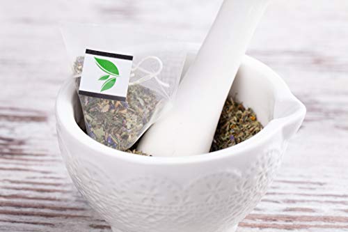 Té de Hierbas Melilaven con Melisa, Tilo, Verbena de Limón, y Flores de Lavanda (4 paquetes, 80 Bolsitas de Té)
