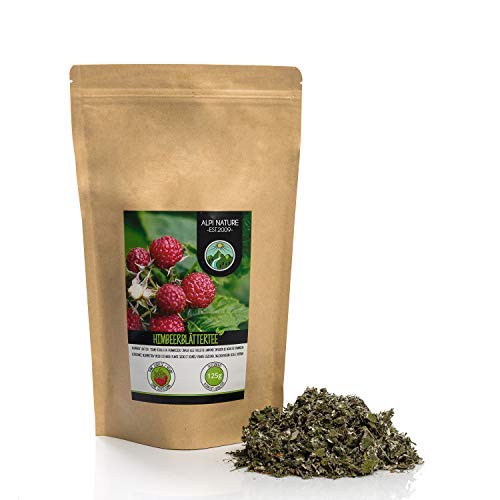 Té de hojas de frambuesa (125g), hojas de frambuesa cortadas, suavemente secadas, 100% puras y naturales para la preparación de té, té de hierbas