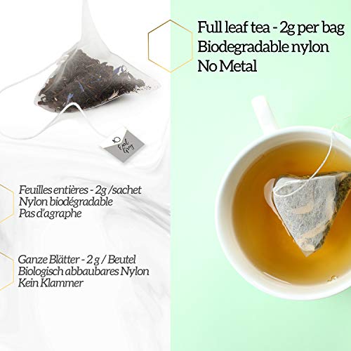 ☘️ TE ORGANICO - Caja té Orgánico | Surtido de té premium, 6 sabores diferentes | Caja Regalo | 48 bolsitas piramidales