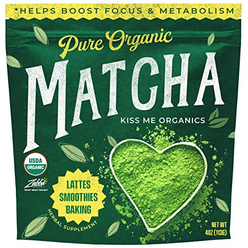 Té verde matcha en polvo - Potente antioxidante japonés matcha orgánico de grado culinario - 4 onzas (113 gramos) - Aumenta la energía y la atención - Favorece la pérdida de peso y un metabolismo