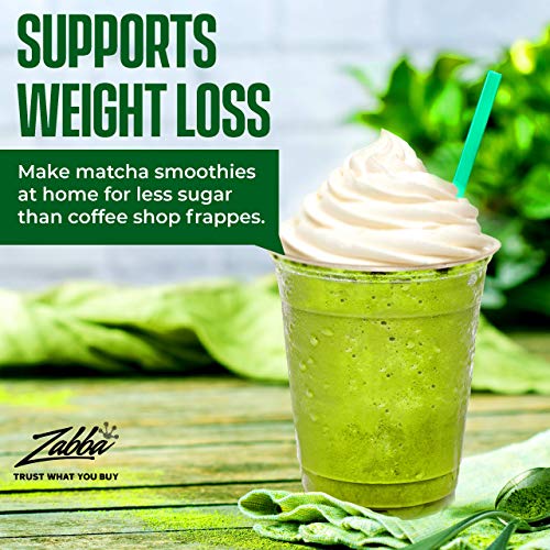 Té verde matcha en polvo - Potente antioxidante japonés matcha orgánico de grado culinario - 4 onzas (113 gramos) - Aumenta la energía y la atención - Favorece la pérdida de peso y un metabolismo