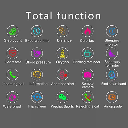 Teabelle Smart Watch - Reloj deportivo con pantalla táctil, impermeable, pulsera de regalo para amigos, rosa