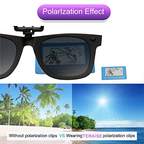 TEAISE gafas de sol polarizadas con clip, con función Flip Up, adecuadas para conducir pesca Deporte al aire libre