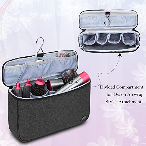 Teamoy portátil del Viaje Bolsa de para Dyson Airwrap Styler, Ideal para Viajes y Almacenamiento en el hogar, Negro