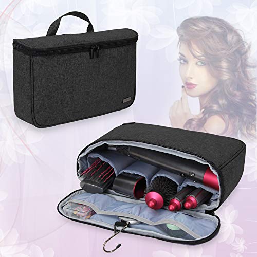 Teamoy portátil del Viaje Bolsa de para Dyson Airwrap Styler, Ideal para Viajes y Almacenamiento en el hogar, Negro