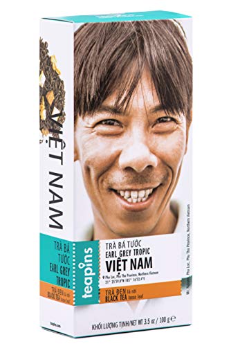 Teapins Té Earl Grey Tropical | Té Negro De Hierbas En Hebras Grandes Farmers Premium 70g, Perfecto Té De Extractos Frutales Con Muchos Beneficios Para La Salud