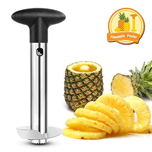 Tech Traders TTPINES Cortador de piña de frutas de acero inoxidable, 0 W