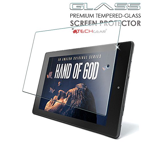 TECHGEAR Vidrio Compatible con Amazon Fire HD 8" (2015-2018) (8ª / 7ª / 6ª / 5ª generación) - Auténtica Protector de Pantalla Vidro Templado [Dureza 9H] [Resistente a los arañazos] [Sin Burbuja]