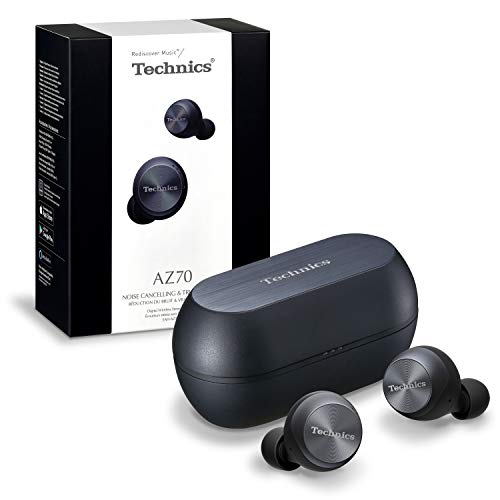 Technics EAH-AZ70WE-K - Auriculares True Wireless Noise-Cancelling control táctil(Bluetooth independiente, estuche de carga, resistente a sudor y agua, batería larga duración, asistentes de voz) negro