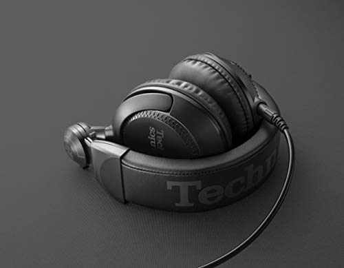 Technics EAH-DJ1200EK - Auriculares DJ (Bloqueo de Cable, Drive de 41 mm, 32 Ohmios/1 kHz de Independencia, 106 db/MW, Cable Largo 2 m, Adaptador de 6.3 mm) Negro, Talla Única