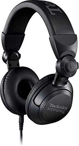 Technics EAH-DJ1200EK - Auriculares DJ (Bloqueo de Cable, Drive de 41 mm, 32 Ohmios/1 kHz de Independencia, 106 db/MW, Cable Largo 2 m, Adaptador de 6.3 mm) Negro, Talla Única