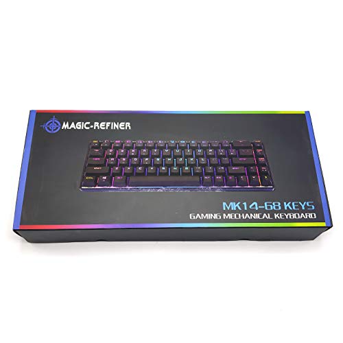 Teclado mecánico, Instago 61 teclas multicolor RGB LED retroiluminado Teclado para juegos con cable, muñeca Rest, ergonómico, para PC/Mac Gamer, Typist