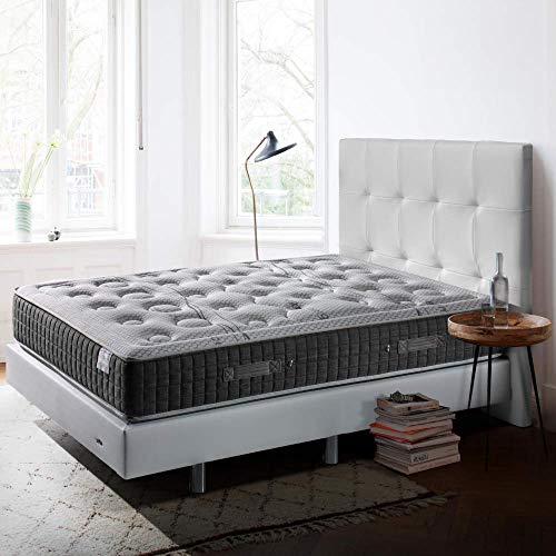 TECNOCOLCHÓN Colchón de muelles ensacados Tecno Spring Visco | Reversible Invierno-Verano | Viscoelástico | 150 x 190 cm y 24 cm. de Altura