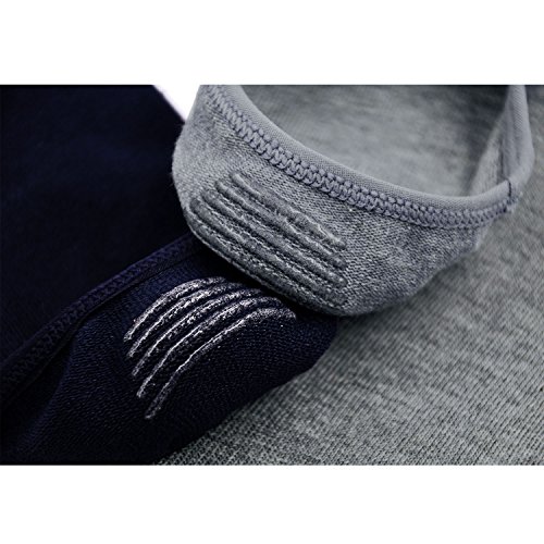 Teenloveme Hombre cinco calcetines de los dedos, calcetines invisibles hombre calcetines cortos para casual y deportivo, antideslizantes, EU 39-44, 4 pares (multicolor)