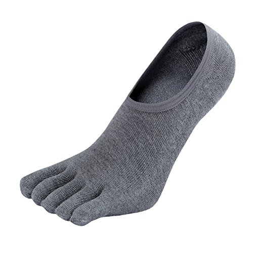 Teenloveme Hombre cinco calcetines de los dedos, calcetines invisibles hombre calcetines cortos para casual y deportivo, antideslizantes, EU 39-44, 4 pares (multicolor)