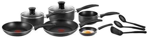 Tefal Batería de Cocina A762S944 Easycare 9 Piezas, Negro, 9 Piece