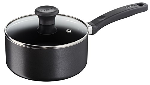 Tefal Delight Batería de Cocina, Aluminio, Negro, 5 Piezas, 5 Unidades