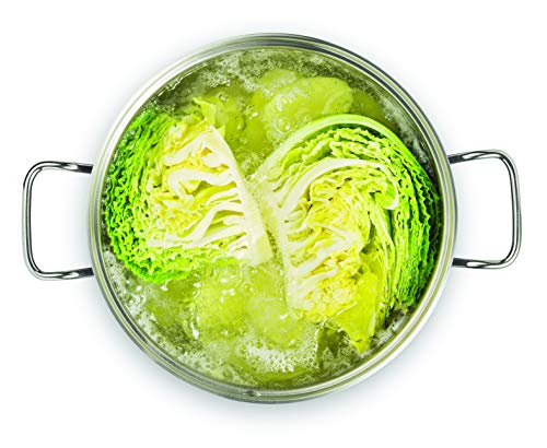 Tefal Intuition A702SC85 - Set de Cazo 16 cm, Cacerola 20/24 cm, Olla 28 cm con Tapa, Acero Inoxidable, Marcas de Medición, Tapas de Cristal, Aptas para del Horno, Todo Tipo de Fuegos